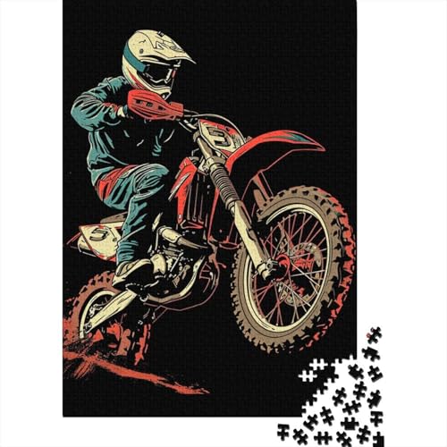 1000 Teile Puzzle für Erwachsene und Jugendliche mit Cross-Country-Motorrad, Halloween-Geschenk für Teenager, Damen und Herren, 1000 Teile (38x26cm) von VMDUHFY
