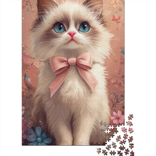 1000 Teile süßes Kätzchen für Erwachsene, schwierige Puzzles für Erwachsene, Familienspaß, Puzzles 1000 Teile (75 x 50 cm) von VMDUHFY