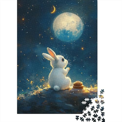 1000-teiliges Oster-Puzzle mit süßem Häschen für Erwachsene, Puzzle, Puzzle für Erwachsene, Heimdekoration, Puzzle-Spielzeug, 1000 Teile (38 x 26 cm) von VMDUHFY