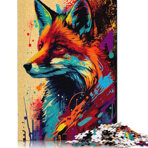 1000-teiliges Puzzle, Fuchs, Popart-Tierpuzzles für Papierpuzzles, Lernspiel für Erwachsene, 1000 Teile (75 x 50 cm) von VMDUHFY
