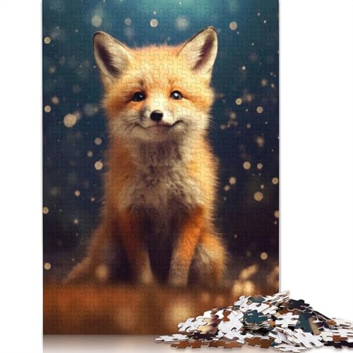 1000-teiliges Puzzle, Fuchs-liebende Puzzles für Papierpuzzles, Lernspiel für Erwachsene, 1000 Teile (75 x 50 cm) von VMDUHFY