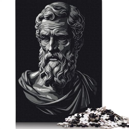 1000-teiliges Puzzle „Epicurus Philosopher“ für Erwachsene, Papierpuzzle für Erwachsene und Jugendliche, Lernpuzzle, 1000 Teile (38 x 26 cm) von VMDUHFY