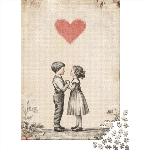 1000-teiliges Puzzle „Happy Lovers“ für Erwachsene, Papierpuzzle, Lernspiel für Erwachsene Teenager, 1000 Teile (75 x 50 cm) von VMDUHFY