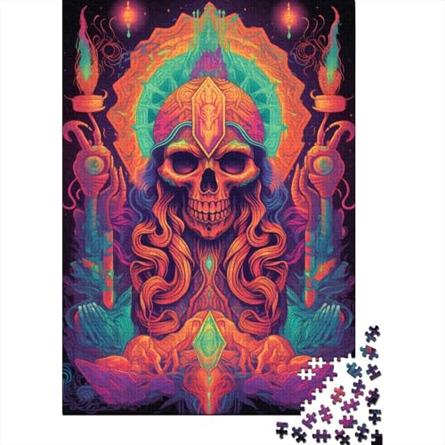 1000-teiliges Puzzle The Old Skull Weihnachtsgeschenke, Papierpuzzle für Teenager, 1000-teiliges lustiges Puzzle (38 x 26 cm) von VMDUHFY