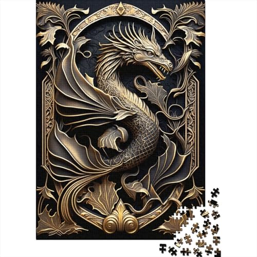 1000-teiliges Puzzle des geflügelten Drachenkönigs für Erwachsene und Jugendliche | Papierpuzzle | Nachhaltiges Puzzle für Erwachsene | 1000-teilige Spiele (38 x 26 cm) von VMDUHFY