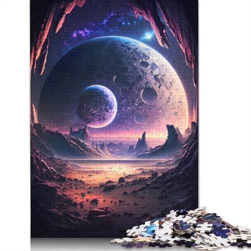 1000-teiliges Puzzle für Erwachsene, Sternenweltraumlandschaft, kreatives quadratisches Papierpuzzle für Erwachsene, Lernspiel für Erwachsene (75 x 50 cm) von VMDUHFY