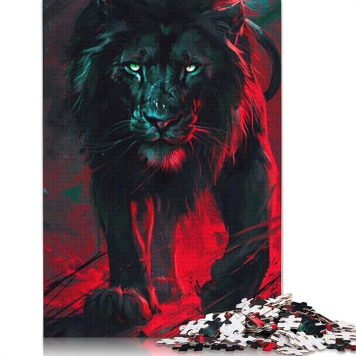 1000-teiliges Puzzle mit Neon-Roboter-Katze für Erwachsene und Teenager, 1000 Teile (75 x 50 cm) von VMDUHFY