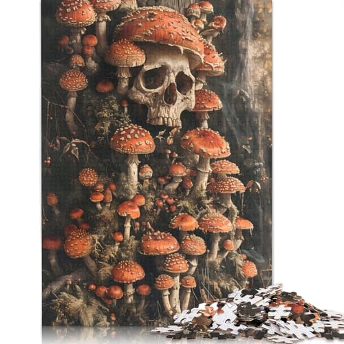 1000-teiliges Puzzle mit Totenkopf-Pilzen und Tod, für Erwachsene, Papierpuzzles für Erwachsene, Teenager, Mann, Frau, Geschenk, 1000 Stück (75 x 50 cm) von VMDUHFY
