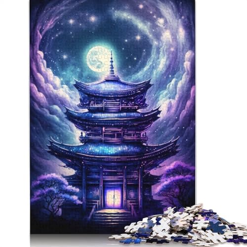 1000-teiliges Puzzle mit deutschem Schäferhund, DJ, Neon, für Erwachsene, Papierpuzzles für Teenager, Geschenke, einzigartige Heimdekoration und Geschenke, 1000 Stück (38 x 26 cm) von VMDUHFY