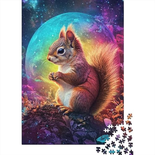 1000-teiliges süßes Eichhörnchen-Puzzle für Erwachsene, Papierpuzzle für Erwachsene, für Familienspaß und Spieleabend, 1000 Teile (75 x 50 cm) von VMDUHFY