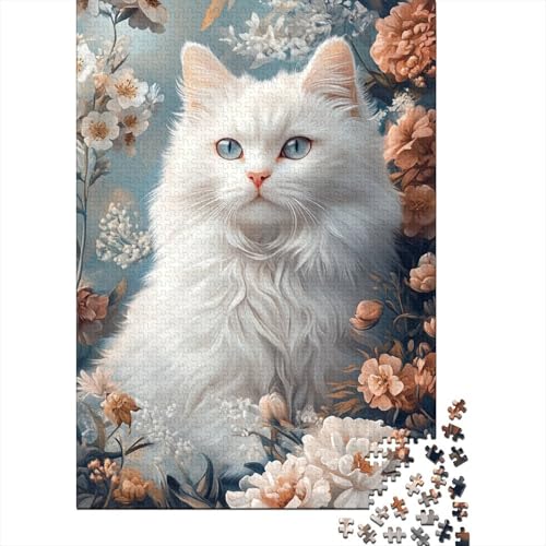 1000-teiliges süßes Kätzchen-Puzzle für Erwachsene, Papierpuzzles, Puzzles für Erwachsene, Lernspiel, Herausforderungsspielzeug, 1000 Stück (38 x 26 cm) von VMDUHFY