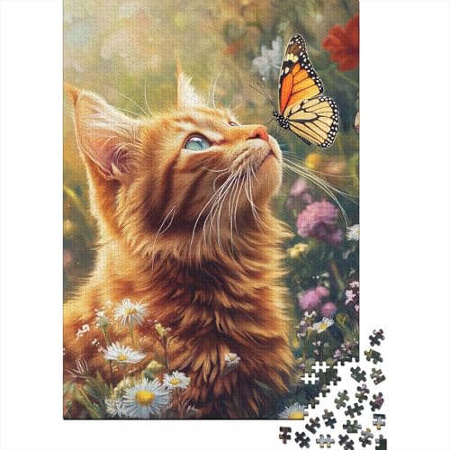 1000-teiliges süßes Kätzchen-Puzzle für Erwachsene, Papierpuzzles für Teenager, Geschenke, einzigartige Heimdekoration und Geschenke, 1000 Stück (75 x 50 cm) von VMDUHFY