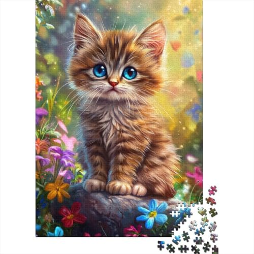 1000-teiliges süßes Kätzchen-Puzzle für Erwachsene, Puzzles für Erwachsene, Puzzles, einzigartige Heimdekoration und Geschenke, 1000 Stück (75 x 50 cm) von VMDUHFY