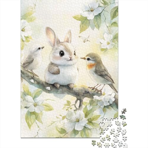 1000-teiliges süßes Osterhasen-Puzzle für Erwachsene, Papierpuzzles, Puzzles für Erwachsene, Lernspiel, Herausforderungsspielzeug, 1000 Stück (38 x 26 cm) von VMDUHFY