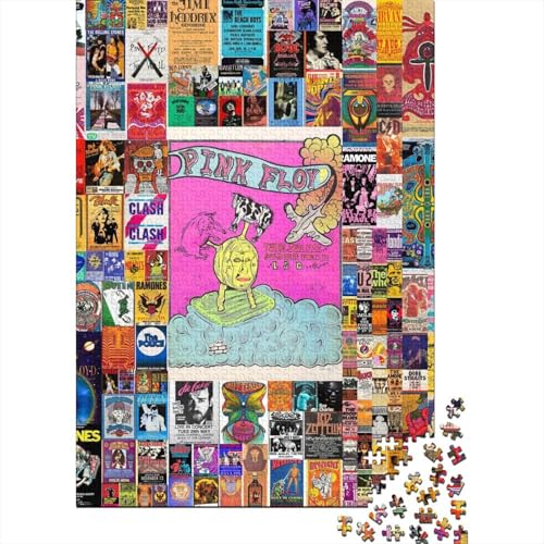 Art7 Retro Puzzle 1000 Teile für Erwachsene, Halloween-Geschenk, Holzpuzzle für Erwachsene und Jugendliche, 1000 Teile Lernpuzzle (75x50cm) von VMDUHFY