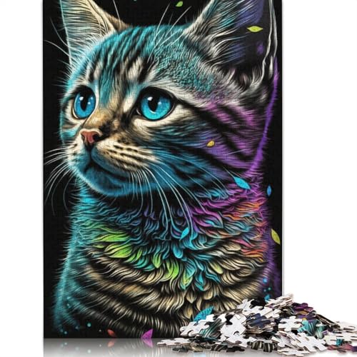 Buntes Affen-Puzzle für Erwachsene und 1000-teiliges Papierpuzzle für Erwachsene, Puzzles für Kinder ab 12 Jahren, 1000 Teile (38 x 26 cm) von VMDUHFY