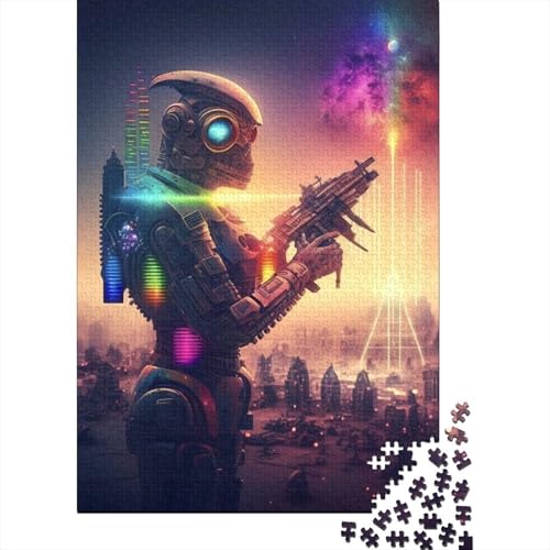 Color Warrior Puzzle für Erwachsene, 1000 Teile, Holzpuzzle für Erwachsene, Lernspiel, Herausforderung Spielzeug, 1000 Teile (75 x 50 cm) von VMDUHFY