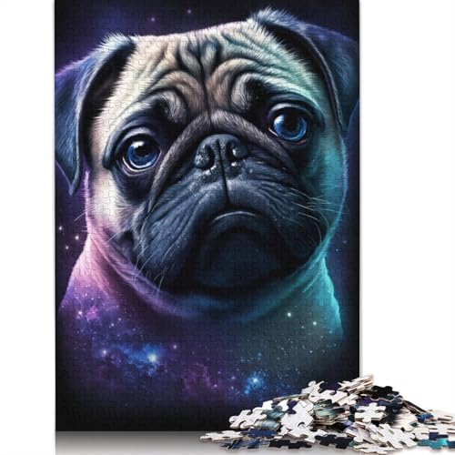 Cosmic Dragon Wears Glasses 1000-teiliges Puzzle für Erwachsene und Teenager, Teenager, Mann, Frau, Geschenk, 1000 Teile (38 x 26 cm) von VMDUHFY