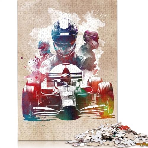 Formel-Rennsport-Puzzle, 1000 Teile, für Teenager, Geschenke, Papierpuzzle, Puzzle für Erwachsene, Lernspiele für Zuhause, DIY-Spielzeug, 1000 Teile (75 x 50 cm) von VMDUHFY