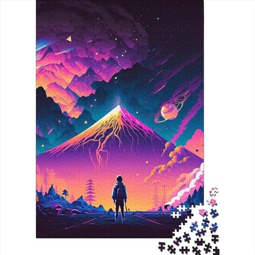 Fuji4 Puzzle für Erwachsene Puzzle Holz Teenager Geschenke Wohnkultur Puzzle Spielzeug 1000 Teile (75x50cm) von VMDUHFY