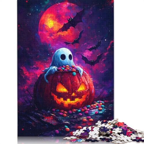 Geist im Kürbis-Puzzle für Teenager, 1000 Teile, Papierpuzzles für Erwachsene, Puzzles für Teenager ab 12 Jahren, 1000 Teile (38 x 26 cm) von VMDUHFY