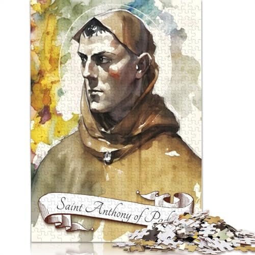 Heiliger Antonius von Padua, Puzzle für Erwachsene, 1000 Teile, Puzzle für Teenager ab 12 Jahren, 1000 Teile (75 x 50 cm) von VMDUHFY