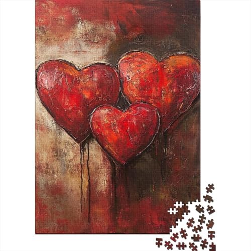 Herzen-Puzzle für Teenager, 1000 Teile, Puzzle, Denksportaufgaben für Erwachsene, 1000 Teile (75 x 50 cm) von VMDUHFY