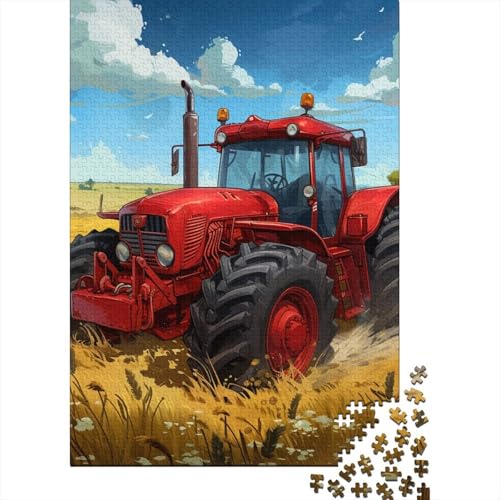 Holzpuzzle 1000 Teile für Erwachsene, Traktor, Weihnachtsgeschenke, Lernspiel, Herausforderung, Spielzeug, 1000 Teile (38 x 26 cm) von VMDUHFY