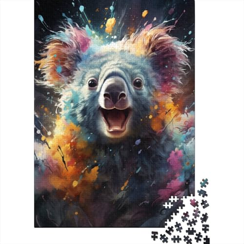 Malen, Farbe, Koala-Puzzle, 100% recycelter Karton, Premium-Karton, Puzzle für Erwachsene und Kinder, 1000 Teile (75 x 50 cm) von VMDUHFY