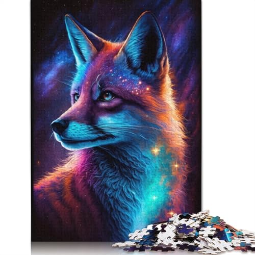Niedliche Art-Fuchs-Puzzles für Erwachsene, 1000-teiliges Puzzle für Teenager, Lernspiel, Herausforderungsspielzeug, 1000 Teile (38 x 26 cm) von VMDUHFY