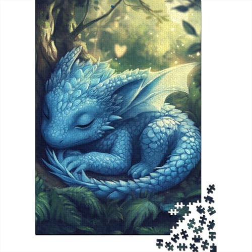 Niedliches Drachenpuzzle für Kleinkinder, 1000 Teile, Puzzle für Erwachsene und Teenager, Familienspiel, 1000 Teile (75 x 50 cm) von VMDUHFY