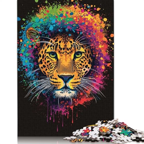 Psychedelisches Totenkopf-Puzzle für Erwachsene und 1000-teilige Papierpuzzles für Erwachsene, Puzzles für Kinder ab 12 Jahren, 1000 Teile (75 x 50 cm) von VMDUHFY