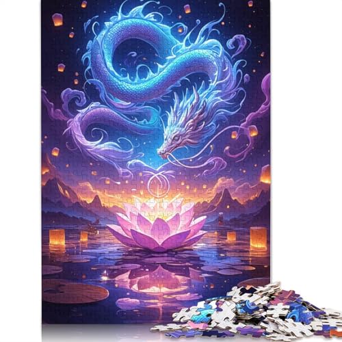 Puzzle für Erwachsene, 1000 Teile, dunkelblaue und rote Wolken, Papierpuzzle für Erwachsene, Lernspiel, Herausforderungsspielzeug, 1000 Teile (38 x 26 cm) von VMDUHFY