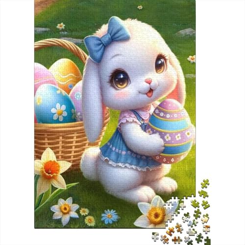 Puzzle für Erwachsene, 1000 Teile, süßes Osterhasen-Papierpuzzle für Erwachsene, nachhaltige Puzzlespiele, 1000 Stück (75 x 50 cm) von VMDUHFY