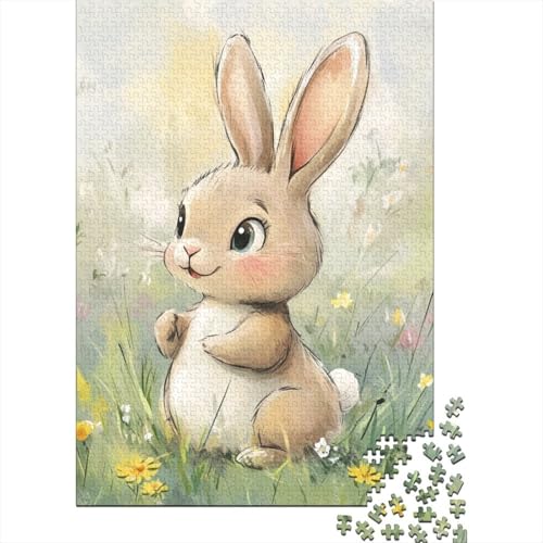 Puzzle für Erwachsene, 1000 Teile, süßes Osterhasen-Puzzle, Puzzle für Erwachsene, Lernspiel, Herausforderungsspielzeug, 1000 Teile (75 x 50 cm) von VMDUHFY