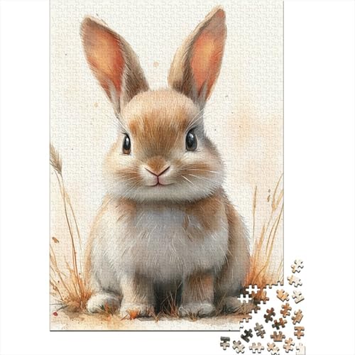 Puzzle für Erwachsene, 1000 Teile, süßes Osterhasen-Puzzle aus Papier für Erwachsene, Lernspiel, Herausforderungsspielzeug, 1000 Teile (38 x 26 cm) von VMDUHFY