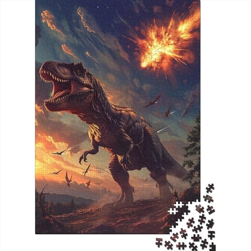 Puzzle für Erwachsene, Dinosaurier-Puzzle, Lernspiel für Erwachsene, Herausforderungsspielzeug, 1000 Teile (38 x 26 cm) von VMDUHFY