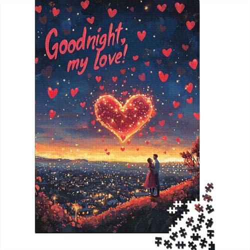Puzzle für Erwachsene, romantische Liebe, Papierpuzzles für Teenager, Geschenke, Heimdekoration, Puzzlespielzeug, 1000 Teile (75 x 50 cm) von VMDUHFY