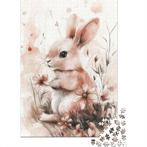 Süße Osterhasen-Puzzles für Erwachsene, 1000-teiliges Puzzle für Teenager ab 12 Jahren, 1000 Teile (38 x 26 cm) von VMDUHFY