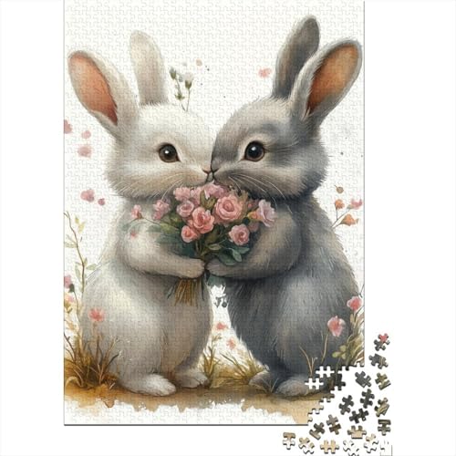 Süßes Osterhasen-Puzzle für Teenager, 1000 Teile, Papierpuzzles für Erwachsene, Puzzles für Teenager ab 12 Jahren, 1000 Teile (75 x 50 cm) von VMDUHFY