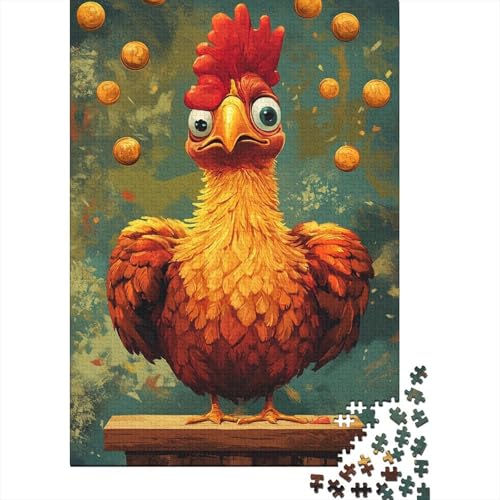Tier-Henne, 1000-teiliges Puzzle für Erwachsene und Teenager, Teenager, Mann, Frau, Geschenk, 1000 Teile (38 x 26 cm) von VMDUHFY