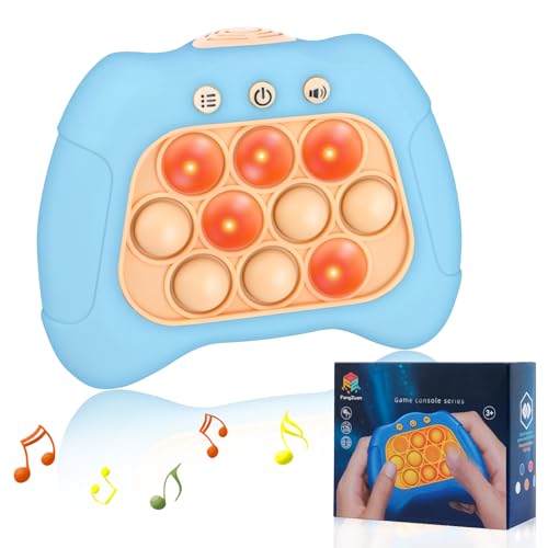 Puzzle Spiel, Pop-It, Elektronischer Whack Mole Spiel, Pop-It Pro Light Up Game, Bubble Sensory Squeeze Toys, Geschenk für KinderElektrisches Push Bubble - Milchblau von VMUTGA