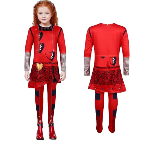 VNNOPG Red Costume Descendants 4 Long Sleeve Dress up Fancy Movie Cosplay Halloween Outfit von VNNOPG