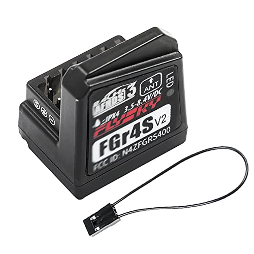 VOANZO 4-Kanal 2.4G Spektrum Empfänger FGR4S V2 RC Empfänger Kompatibel mit FrSky NB4 für 1/10 RC Car/Rudering/Crawler VOANZO 4-Kanal 2.4G Spektrum Empfänger FGR4S V2 RC Empfänger Kompatibel mit FrSky NB4 für 1/10 RC Car/Rudering/Crawler von VOANZO