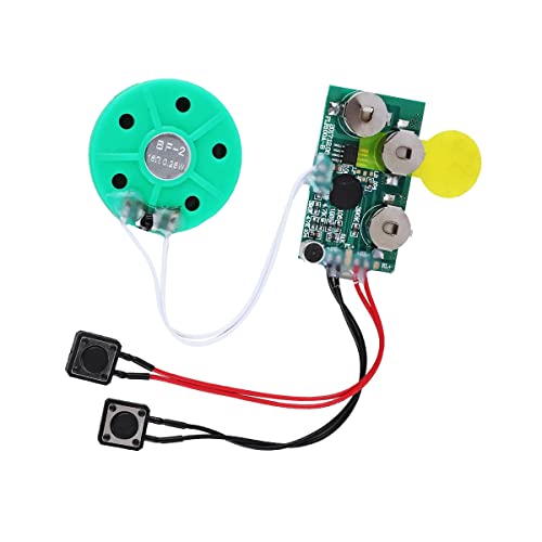 VOANZO Beschreibbares Grußkarten-Chipmodul mit Tasten 30S beschreibbares Soundmodul für DIY-Karten/Spielzeug - Loop-Wiedergabe VOANZO Beschreibbares Grußkarten-Chipmodul mit Tasten 30S beschreibbares Soundmodul für DIY-Karten/Spielzeug - Loop-Wiedergabe von VOANZO