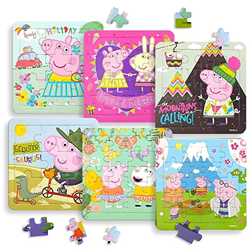VOCDEMERI 6 In 1 Pig Puzzle, Pig Puzzle ab 3 Jahre,Rahmenpuzzle für Kinder ab 3 Jahren,Buntes Kinderpuzzle,Puzzle Gehirntraining Spielzeug für Kinder von VOCDEMERI