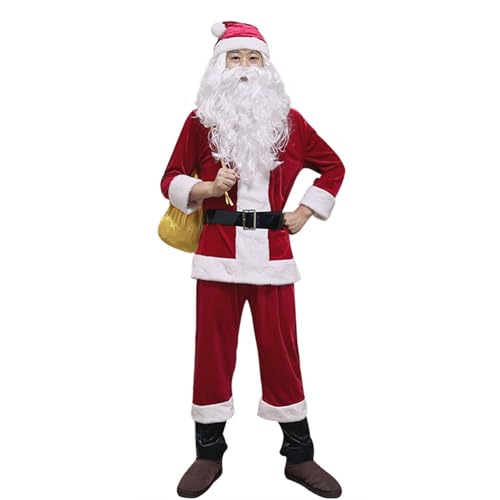 VOCUE Nikolauskostüm für Erwachsene, Weihnachtsmann Verkleidung Outfits Nikolauskostüm, Nikolauskostüm Weihnachten Verkleidung von VOCUE