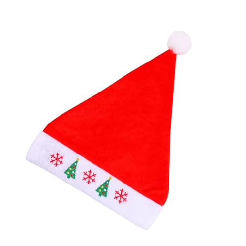 VOCUE Warme Weihnachts-Kopfbedeckung, dick, weiß, pelzig, bestickte Krempe, für Weihnachtsfeiern, Cosplay-Zubehör VOCUE Warme Weihnachts-Kopfbedeckung, dick, weiß, pelzig, bestickte Krempe, für Weihnachtsfeiern, Cosplay-Zubehör von VOCUE