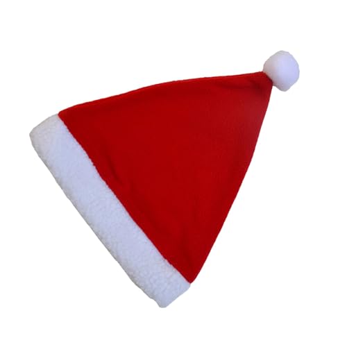 VOCUE Warme Weihnachts-Kopfbedeckung aus dickem Plüsch, weiße pelzige Krempe, für Weihnachtsfeiern, Cosplay-Zubehör von VOCUE