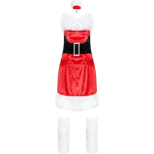 VOCUE Weihnachtsmann-Kostüm, Zubehör mit Weihnachtskleid, Beinärmel, Damen, Weihnachtsmann-Kostüm, Outfits VOCUE Weihnachtsmann-Kostüm, Zubehör mit Weihnachtskleid, Beinärmel, Damen, Weihnachtsmann-Kostüm, Outfits von VOCUE